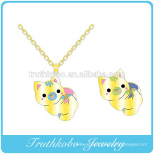 2016 High Quality Newest wholesale Gold plated colorful enamel Animal sexy pendant in Necklace for girls jewelrys